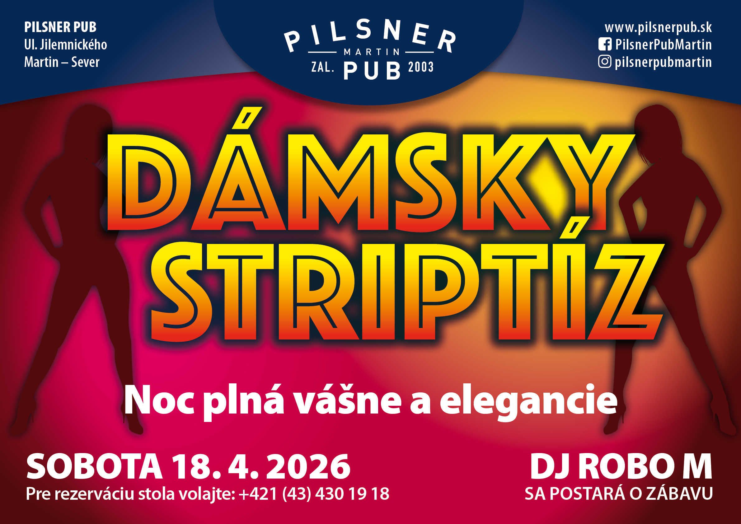 Dámsky striptíz v Pilsneri – 18. 04. 2026