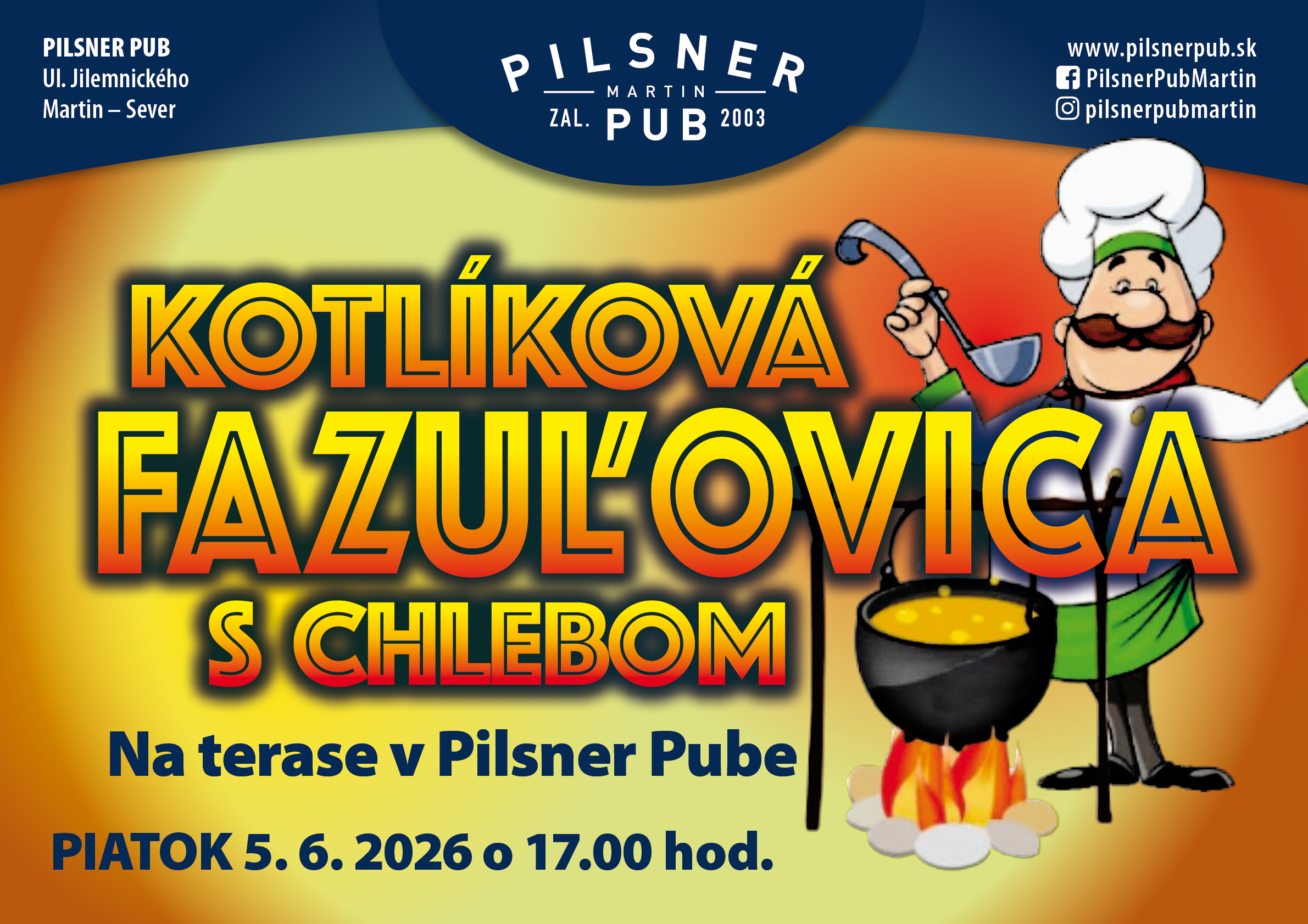 Kotlíková fazuľovica s chlebom – 05. 06. 2026