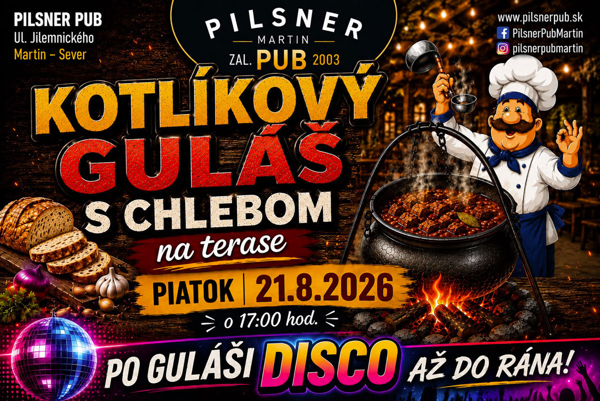 Kotlíkový guláš na terase – 21. 08. 2026