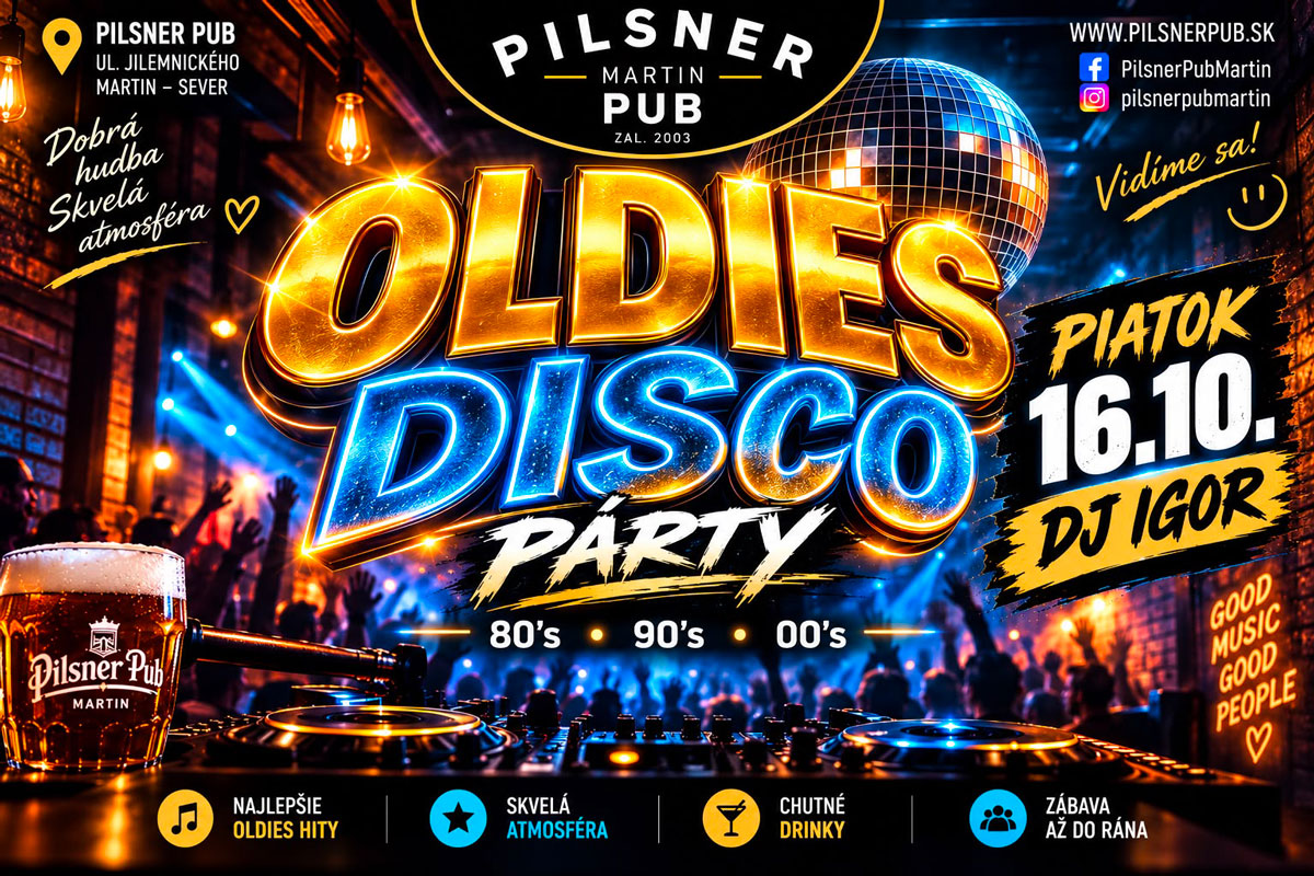 Oldies Disco Párty – 16. 10. 2026